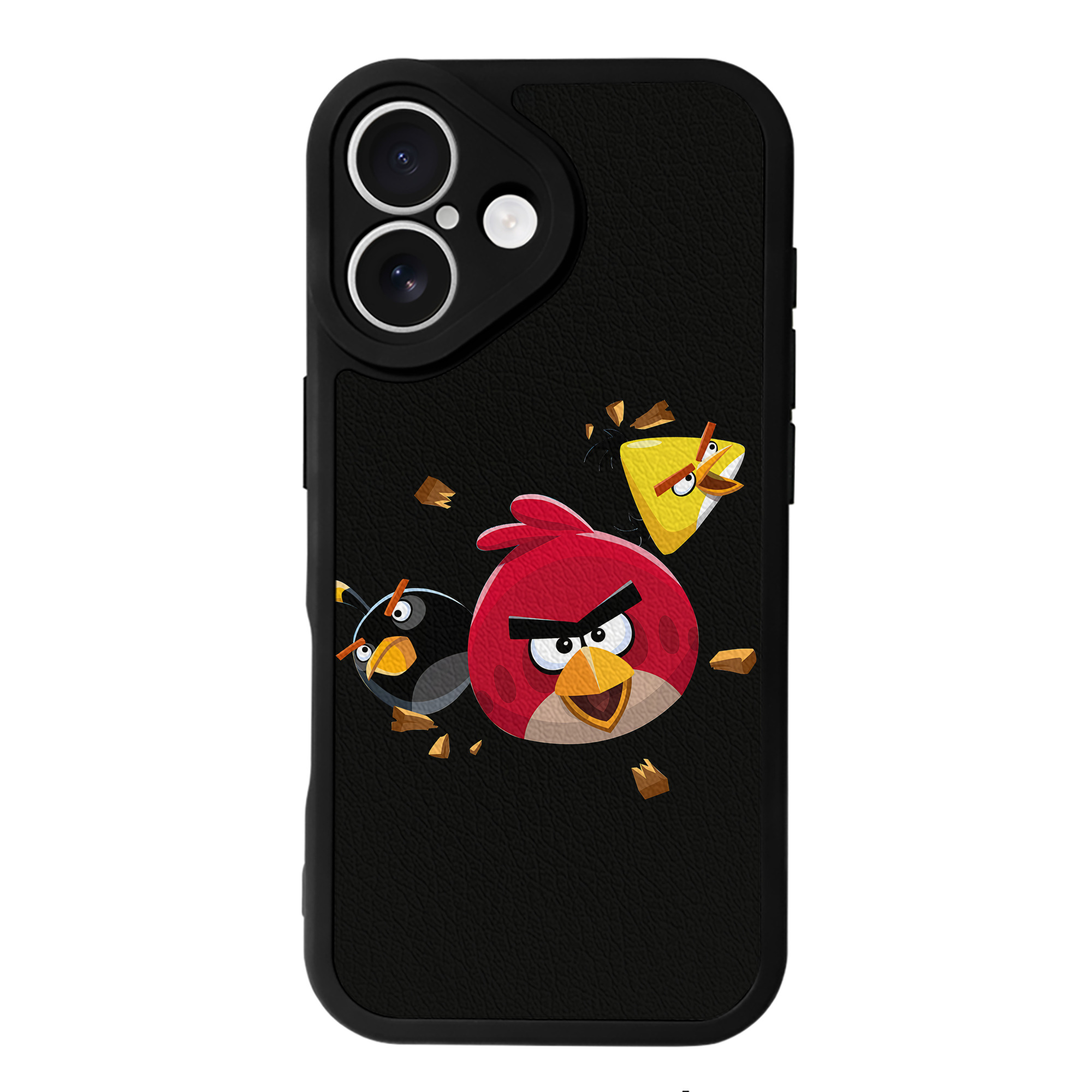 （画像用） Angry Birds アングリーバード 【iPhone 16シリーズ対応】シリコンスマホケース（レザー調） 材質：シリコン